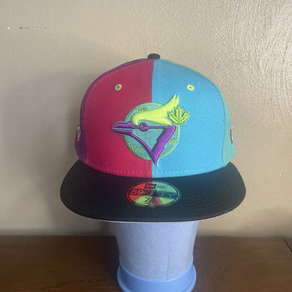 New Era Hat Club Exclusive Toronto Blue Jays WS Patch 59Fifty Fitted Size 7 1/2 - Picture 3 of 10